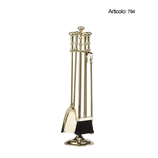 Spinardi 794 set attrezzi camino ottone h 700 mm