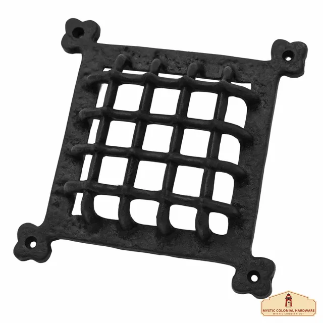 Mystic Colonial Hardware Griglia Spioncino 16x16 cm Ghisa Nera