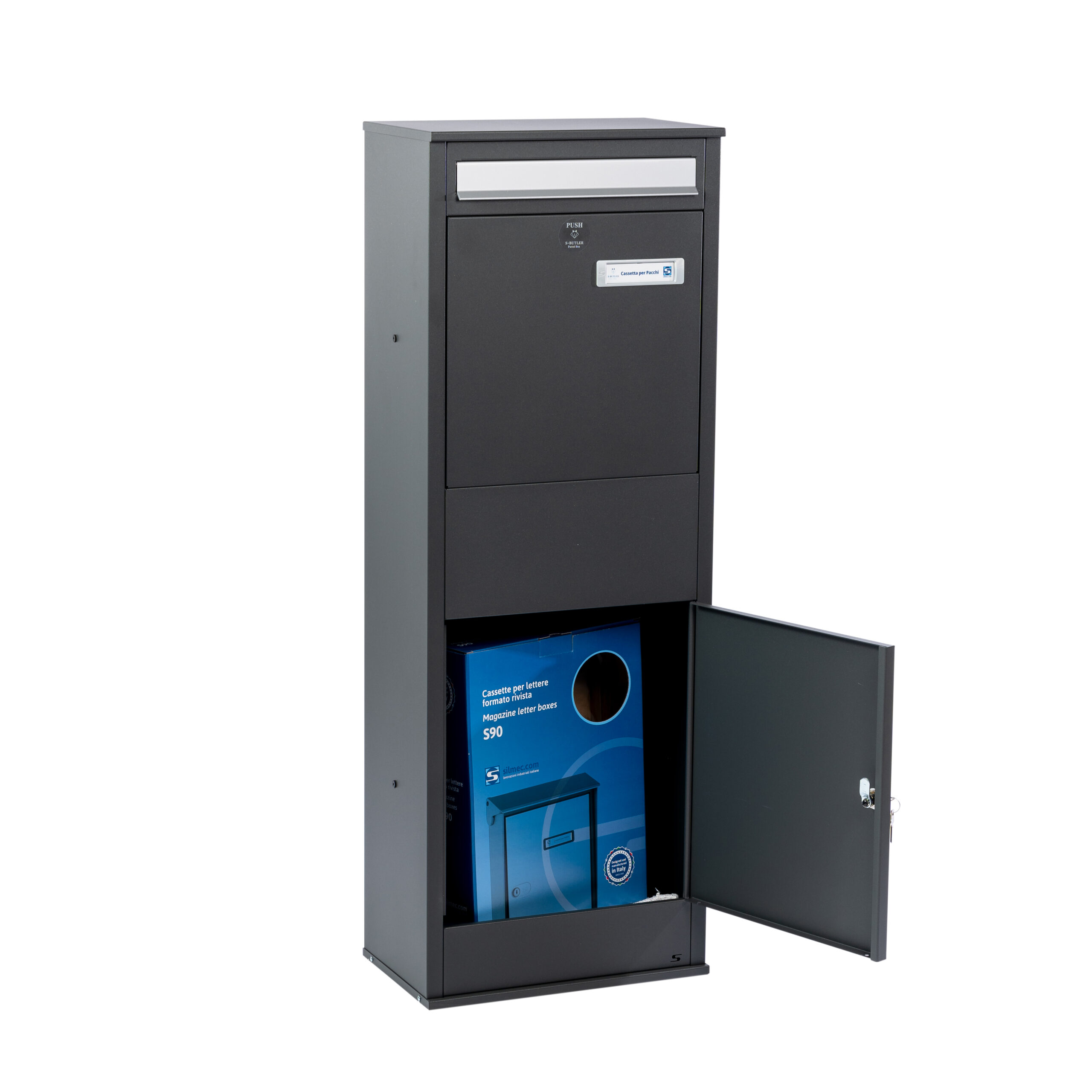 Silmec S-Butler cassetta pacchi grigio ferro esterno