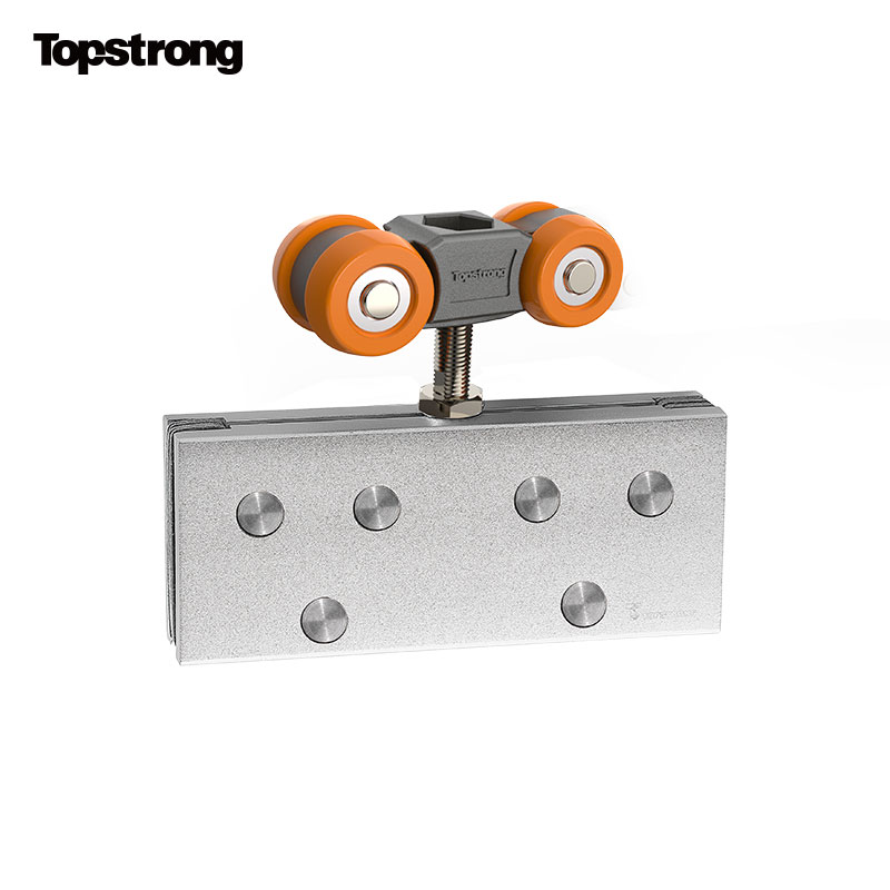 TopStrong 100KG Carrello Porta Scorrevole Vetro Ammortizzato