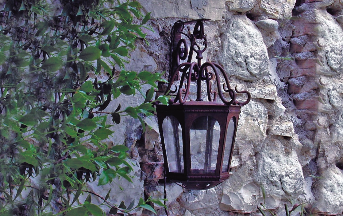 Spinardi lanterna a muro lampada 60W vetro