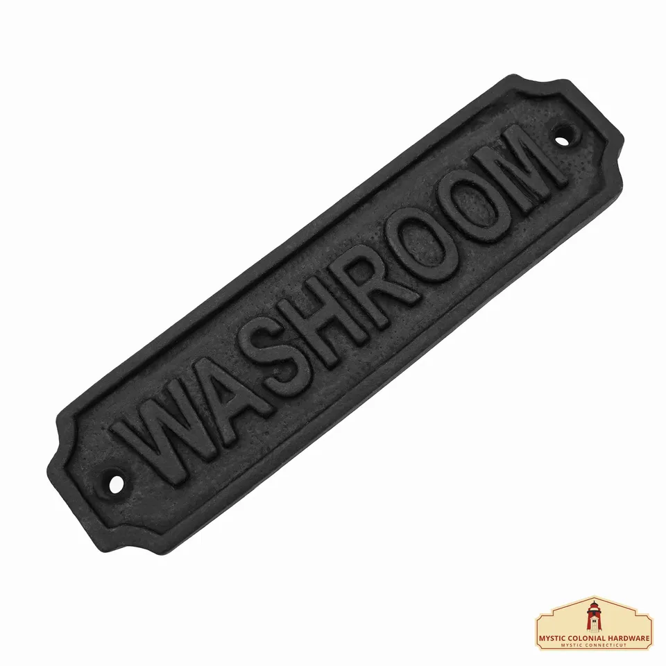 Mystic Colonial Targa Bagno Ghisa Nera 15x4 cm