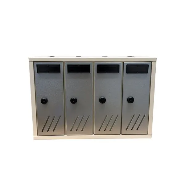BOXOB Serenity 993 cassetta postale 4 scomparti bianco grigio interno