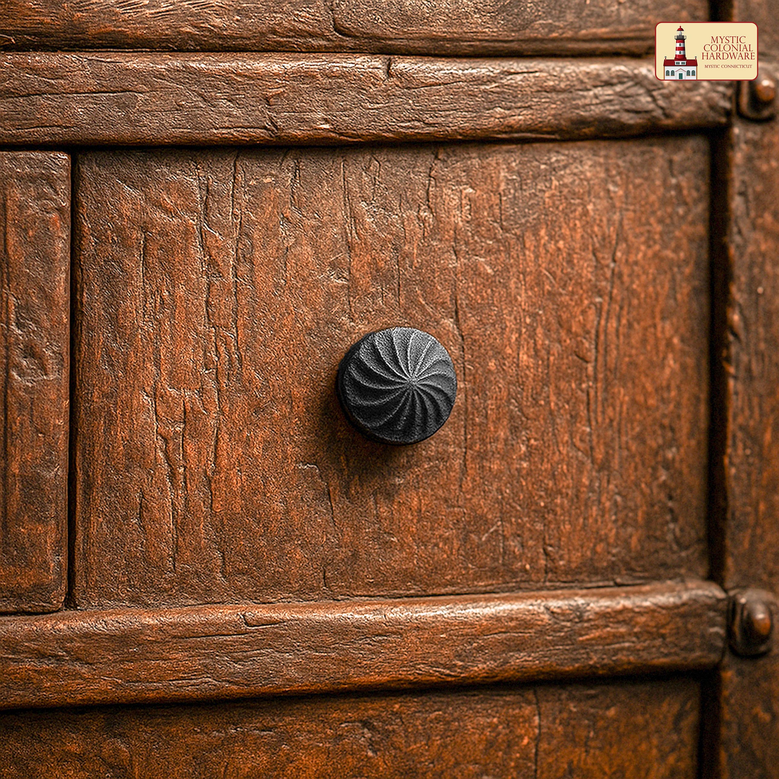 Mystic Colonial Hardware Pomelli mobili ferro nero 4 cm 4pz