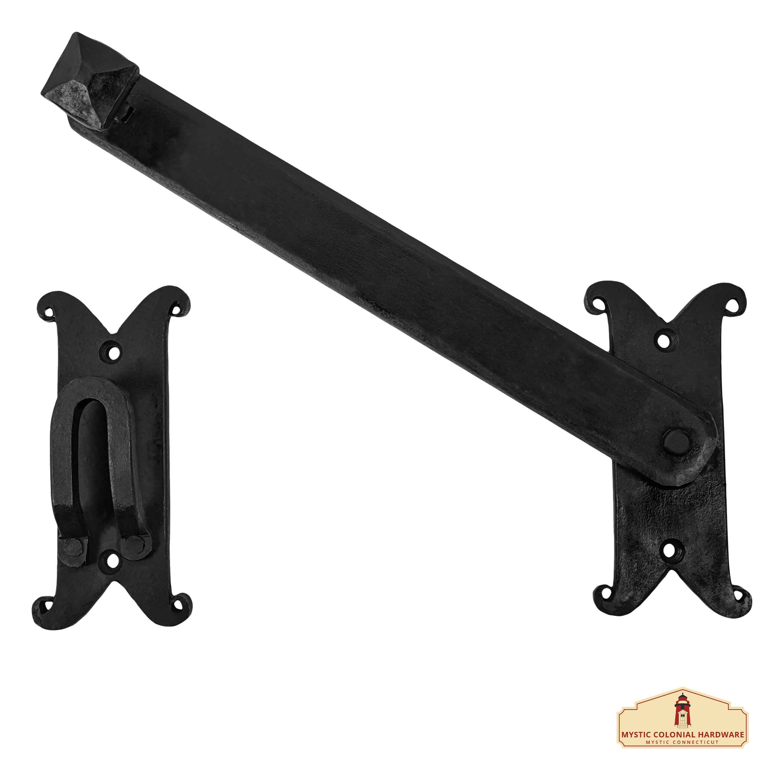 Mystic Colonial Catenaccio Cancello 27 cm Ferro Nero