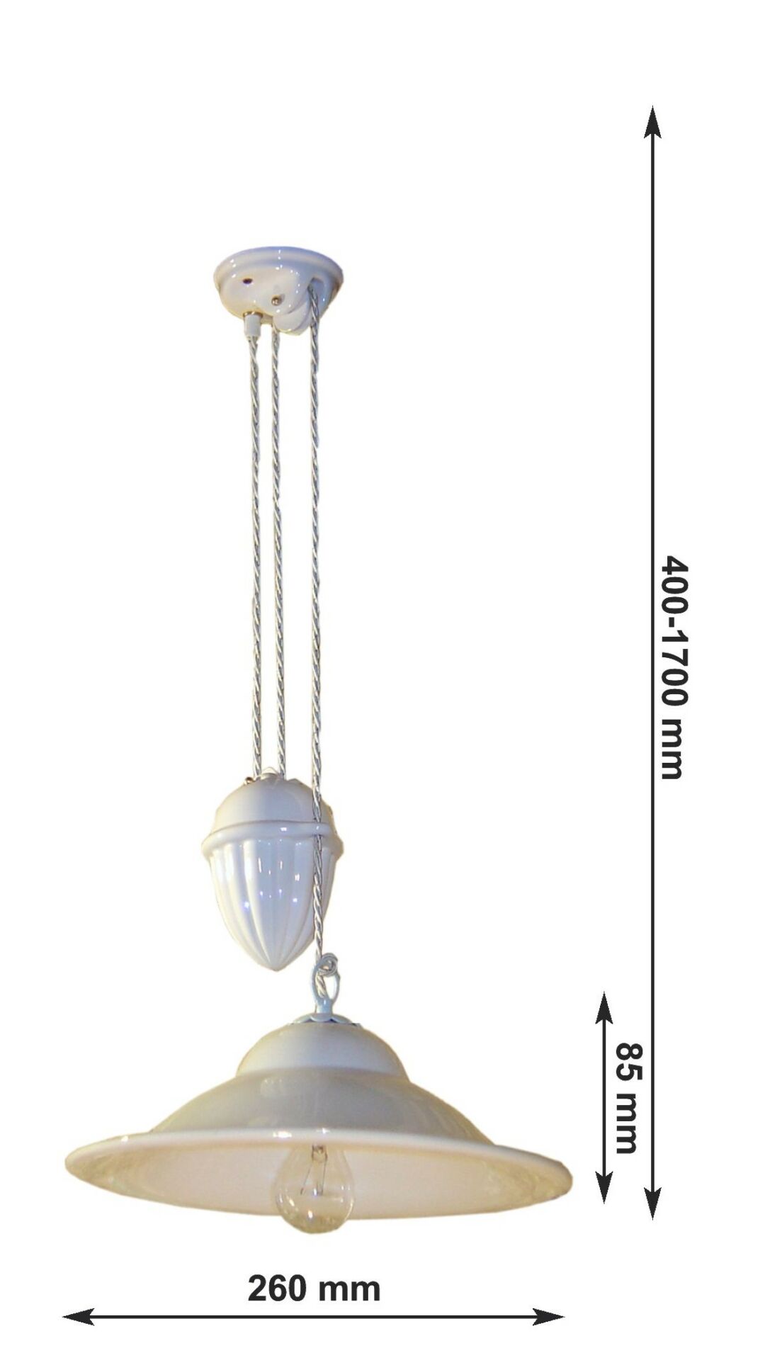 Spinardi Lampadario con contrappeso ottone